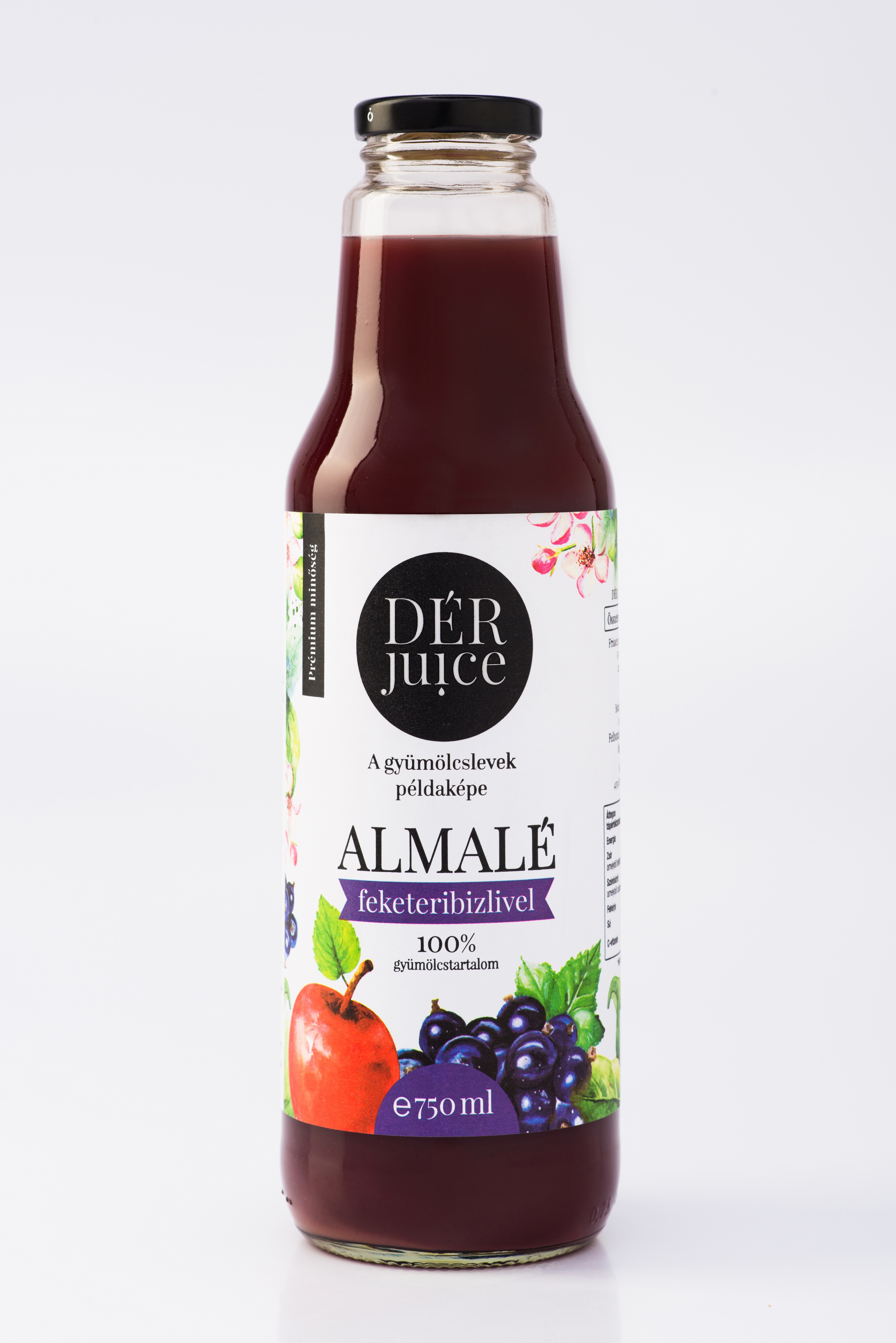 Dér Juice almalé feketeribizlivel 750 ml